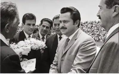 Félix Cerda Loza durante un acto en el estadio